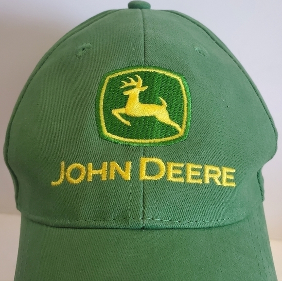 John Deere Green Yellow Baseball Hat Cap Nothing Runs Like A Deere - Picture 4 of 13